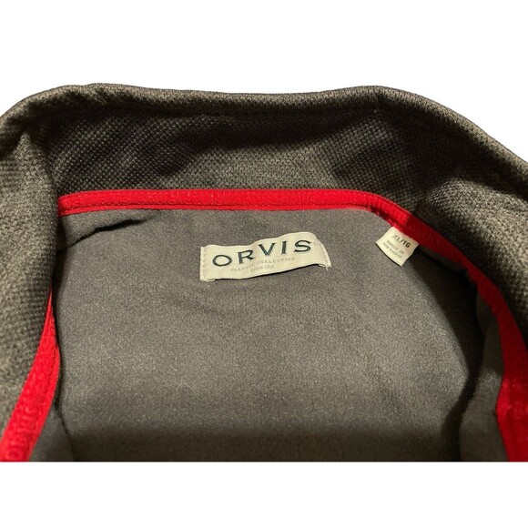 Orvis Jacket Mens XL  Outdoor Black and Gray Casual Lined with Zip Pockets EUC - Picture 5 of 7